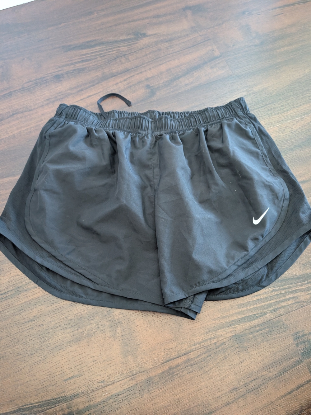 Nike Women's Black Athletic Running Shorts with Swoosh